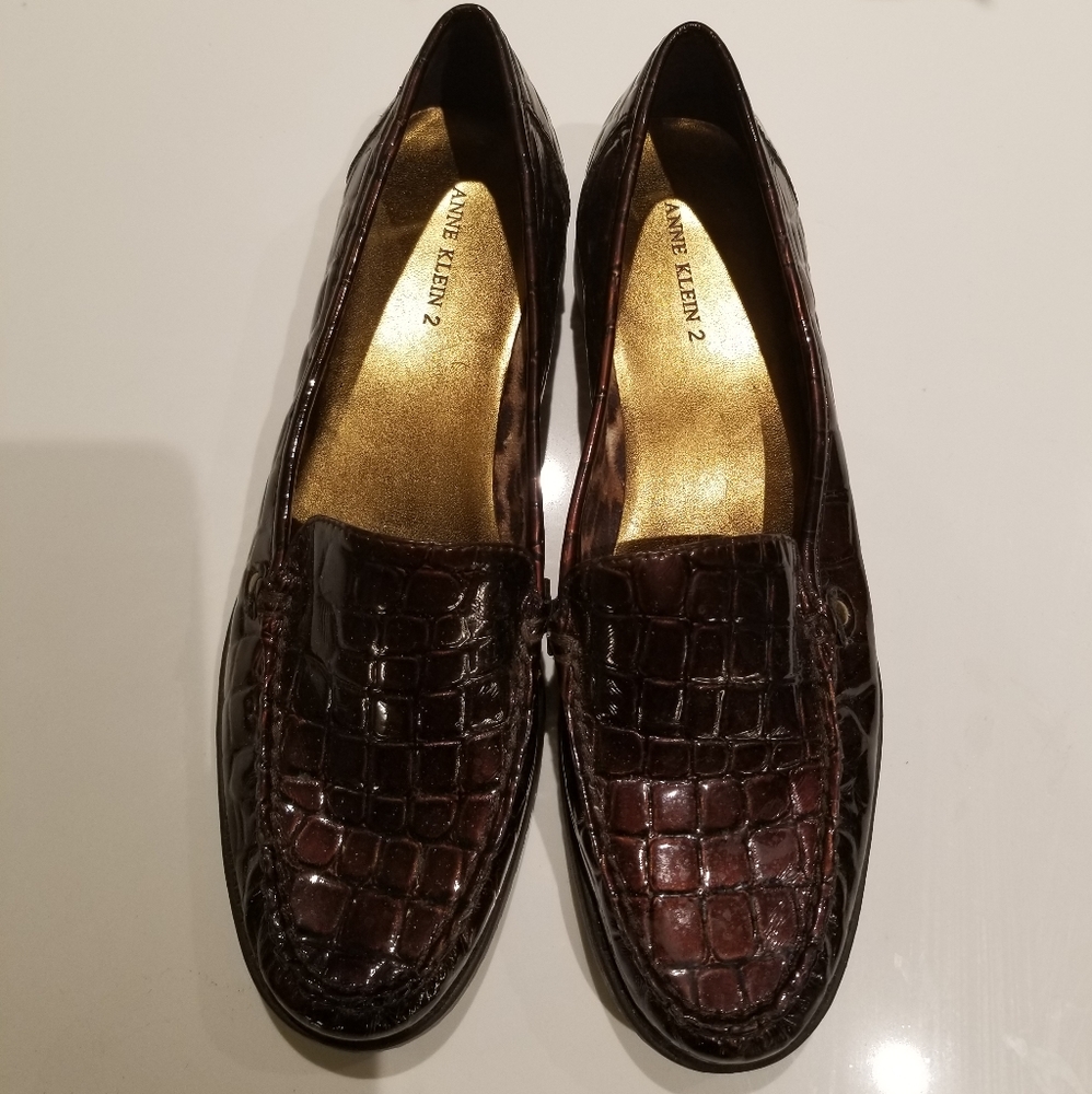 Flex Crocodile Slip On Loafers 8M